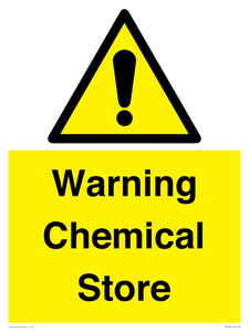 Warning Chemical Store